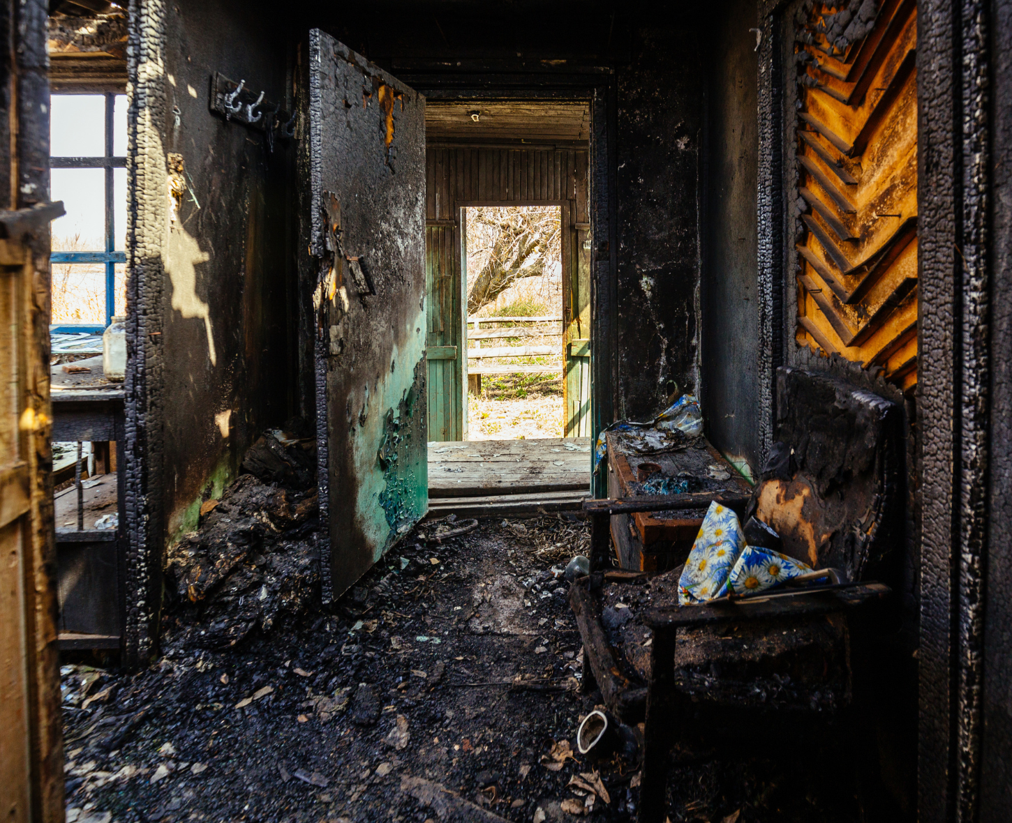 Restoration team working